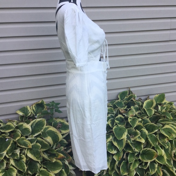 NWT 6 Shore Road Pooja White Palmetto Linen Dress - Picture 6 of 8